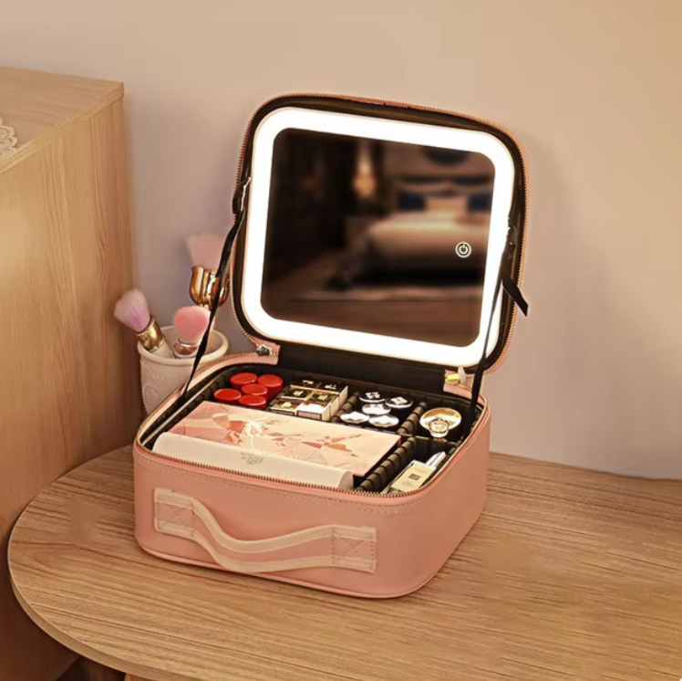 Travel Makeup Mirror Case (Square)