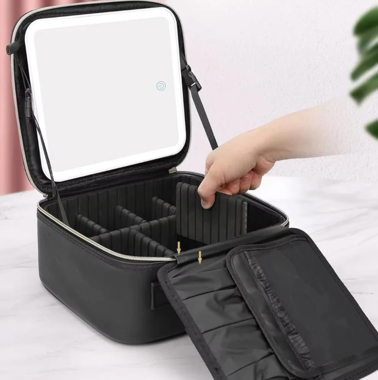 Travel Makeup Mirror Case (Square)